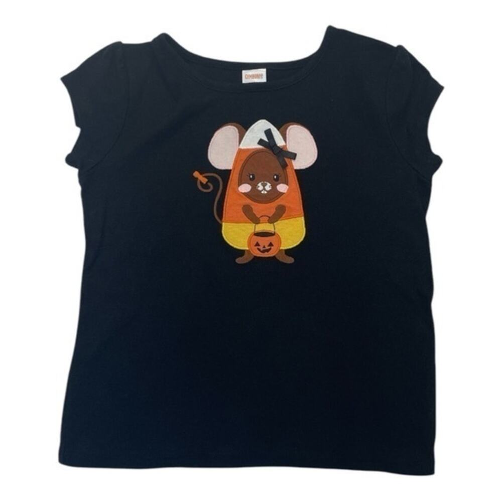 Gymboree Candy Corn Embroidered Tee Size 8-10 girls mouse pumpkin candy